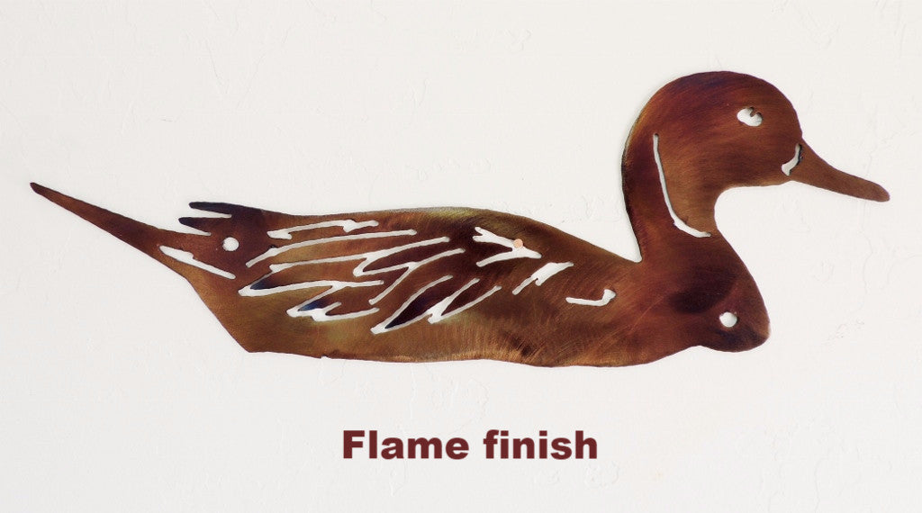 Duck metal wall hanging. Wildlife Pintail Duck wall art horseflymetalart.com