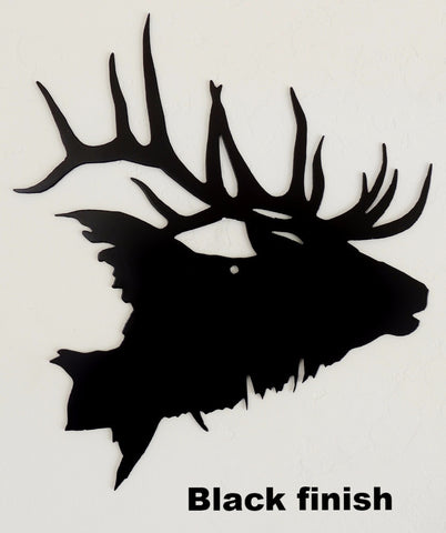 Elk Wildlife metal wall art. Elk metal wall hanging.  horseflymetalart.com