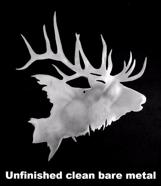 metal Elk wall art. Elk Wildlife wall hanging. horseflymetalart.com