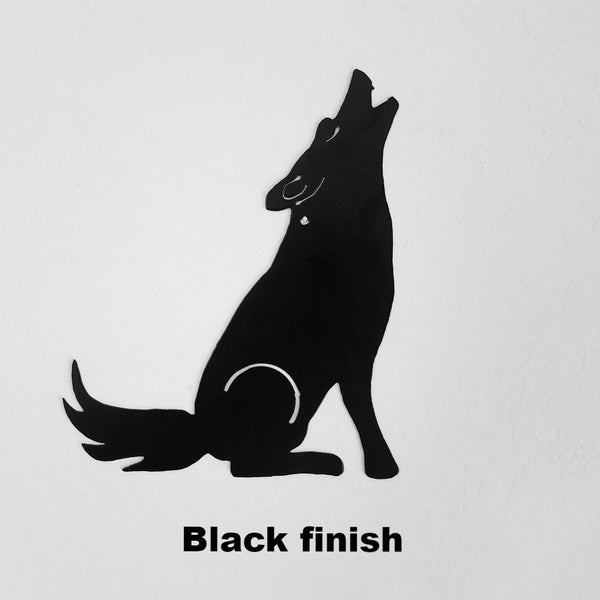 Howling Coyote metal Wall Art. Coyote Wildlife Wall Hanging. horseflymetalart.com