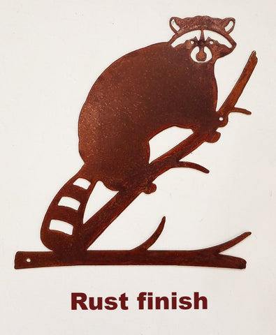 Raccoon metal Wall Art. Metal Raccoon Wall Hanging