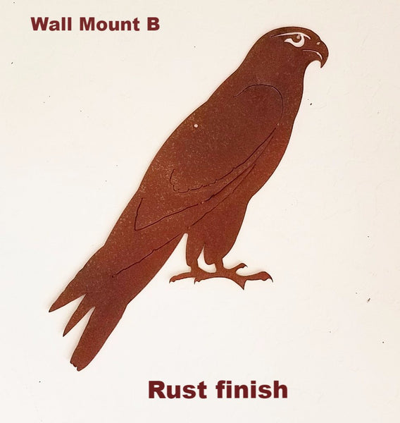 Hawk metal wall art. Hawk Bird Wildlife wall design. Hawk metal wall thing. horseflymetalart.com