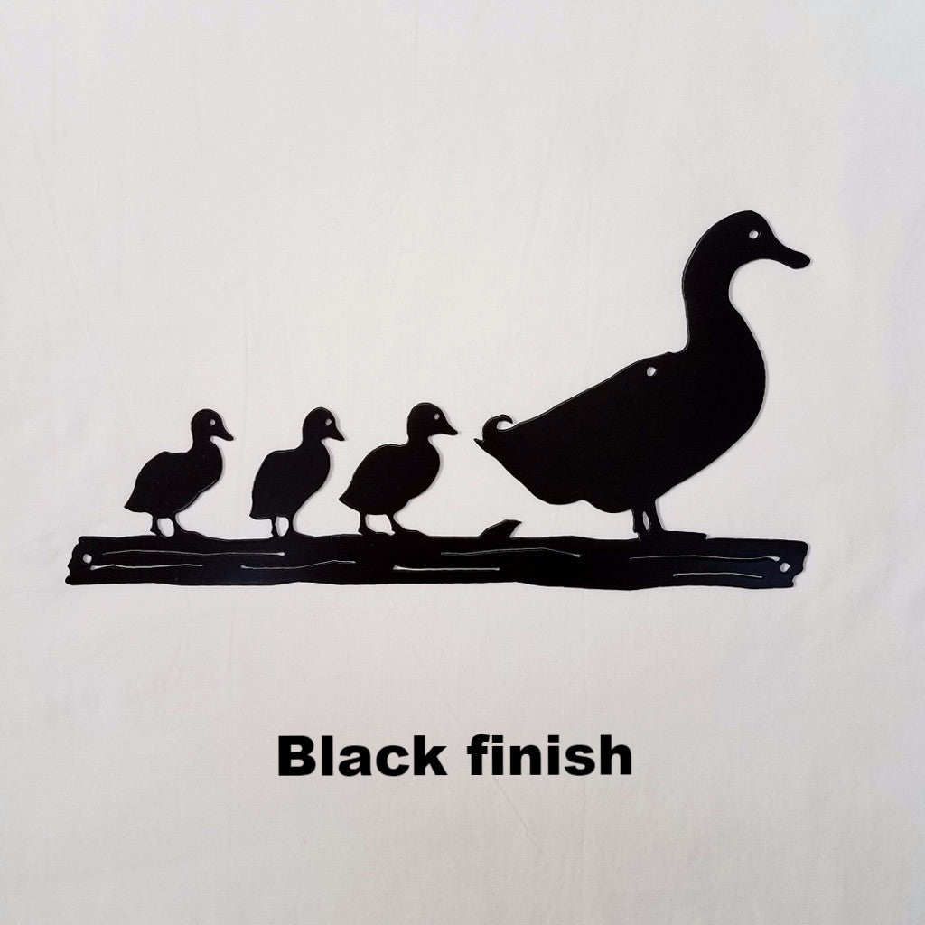 Ducks in a Row metal wall art silhouette Ducks metal wall hanging