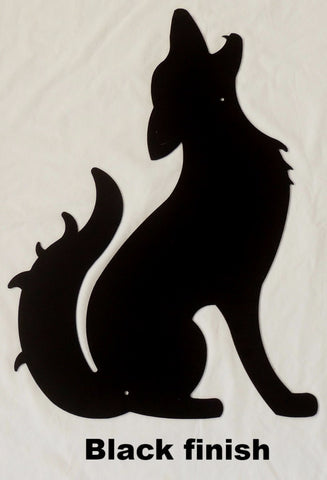 Coyote metal wall art silhouette. Wildlife Coyote wall hanging horseflymetal.com