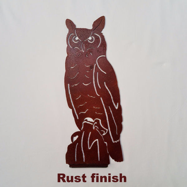 Owl metal garden or yard art horseflymetalart.com