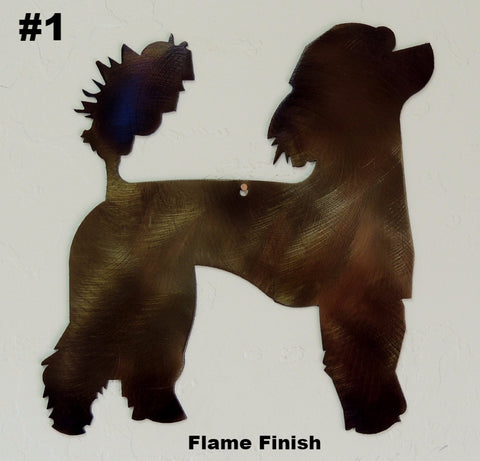 Metal Poodle Dog wall art silhouettes. Poodle Dog wall hanging. Poodle metal wall art decor.