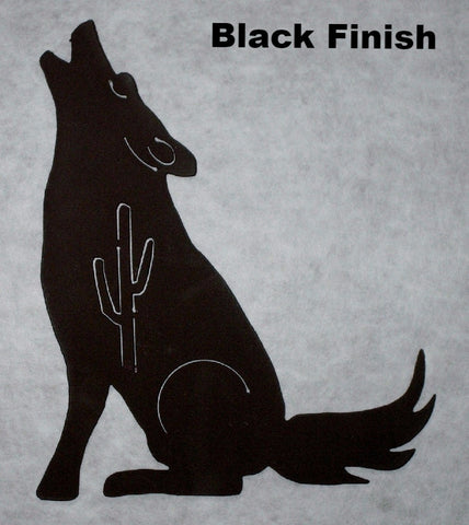Howling Coyote Metal Wall Hanging. Coyote Wildlife wall art. horseflymetalart.com