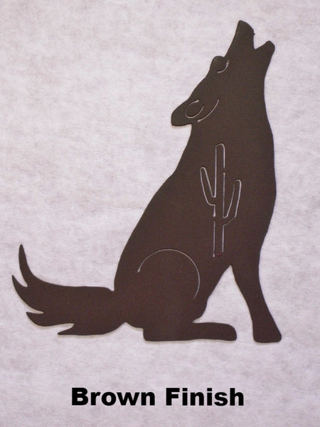 Metal Coyote Wall Art silhouette horseflymetalart.com