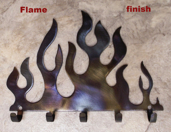 Metal Flame Key Hook or Key Rack  horseflymetalart.com