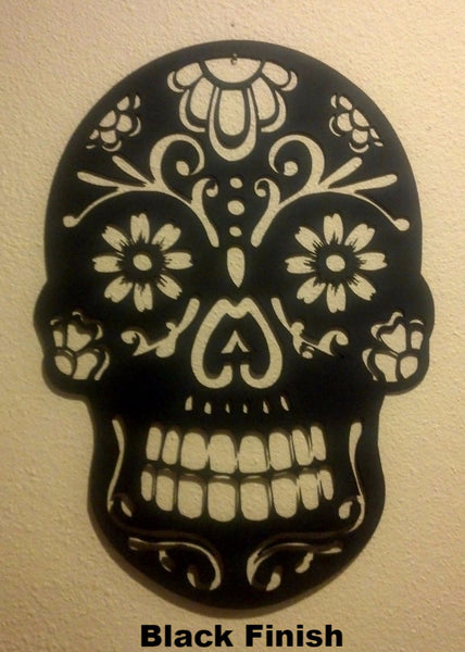 Day of the Dead Skull Wall Art. Sugar Skull metal wall art. horseflymetalart.com