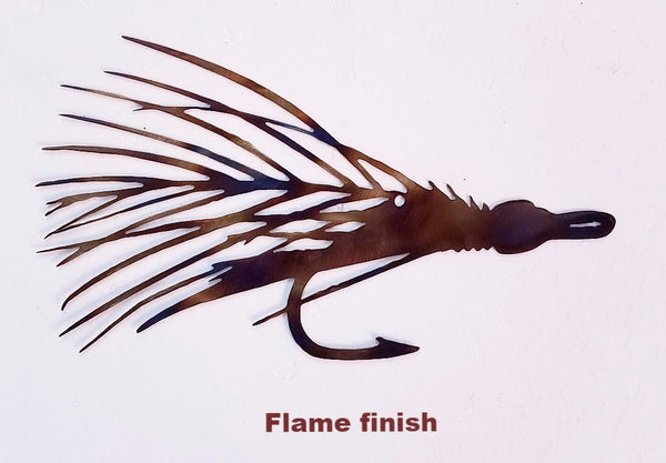 Fishing Lure Metal Wall Hanging. Fly Fishing Lure Metal Wall Art Silhouette