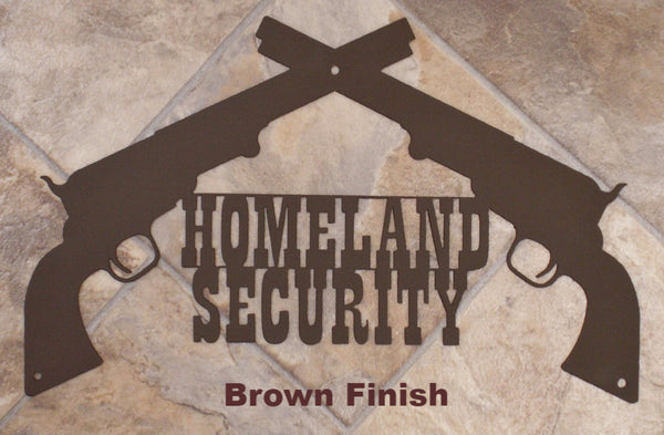 Metal Pistol Wall Art. Homeland Security Wall Art horseflymetal.com