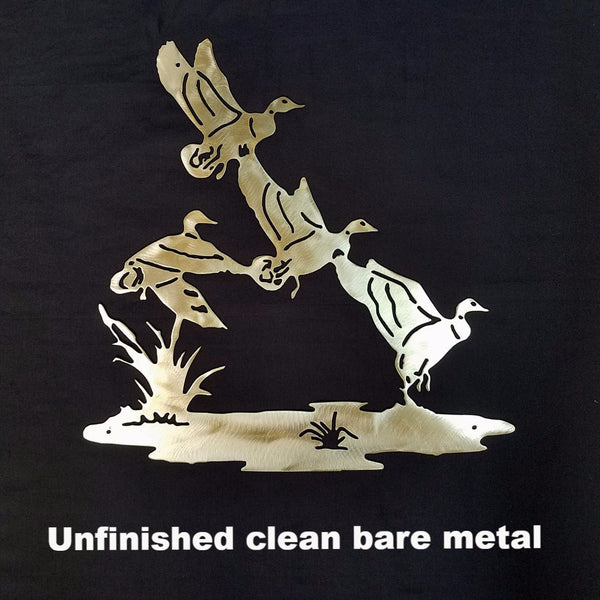 Ducks in Flight metal wall art silhouette horseflymetalart.com