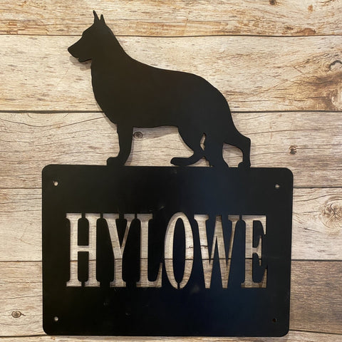 HN13 German Shepherd Address Sign