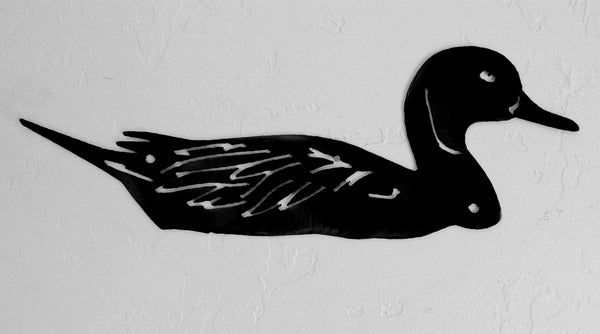 Northern Pintail Duck metal wall art. Wildlife Duck wall hanging horseflymetalart.com