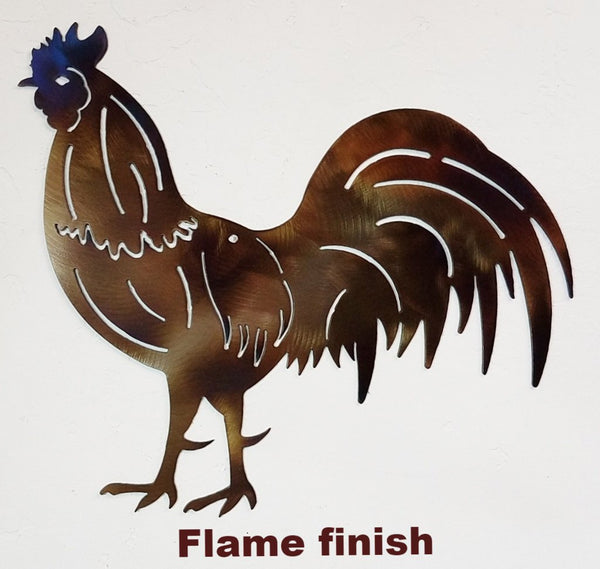 Rooster Garden Art Silhouette Rooster metal wall art
