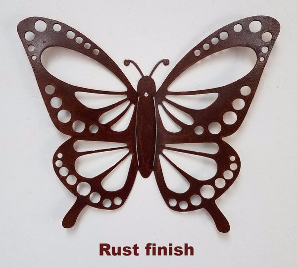 Metal Butterfly garden or wall hanging. Butterfly metal Yard Art horseflymetalart.com