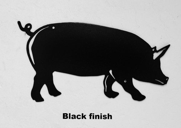 Pig or Hog metal wall art silhouette. Pig wall hanging