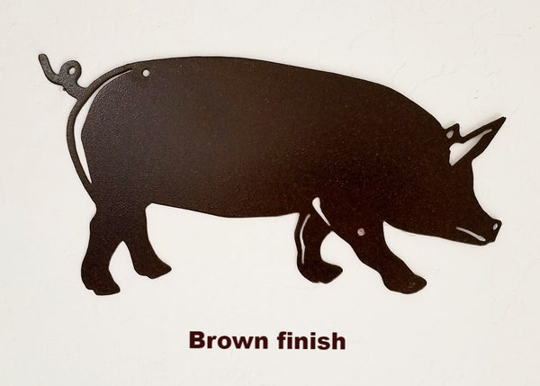 Metal Pig or Hog wall art. Pig wall hanging.