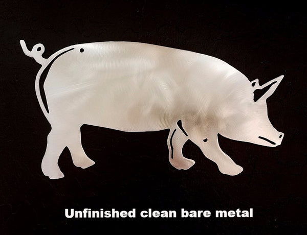 Pig wall hanging. Pig metal wall art. Hog wall hanging. 