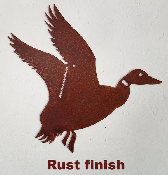 Mallard metal wall art silhouette. Wildlife Mallard Duck metal Wall Art