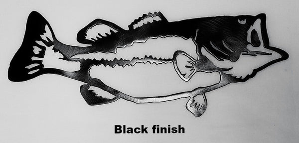 Wildlife Fish Metal Wall Art. Metal Bass Wall art