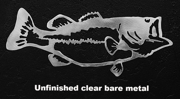 Metal Bass Wall Decor. Wildlife Fish Metal Wall Art