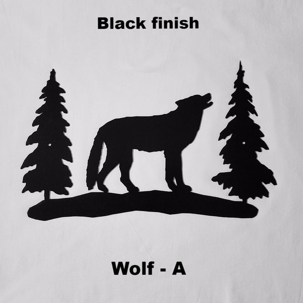 Wolf metal wall art. Wildlife Wolf Metal Wall Art Silhouette. Wolf Wildlife wall hanging. horseflymetalart.com