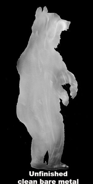 Bear metal art | Standing Black Bear metal wall art
