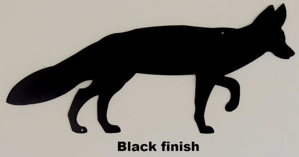 Fox metal wall art silhouette. Fox Metal wall Hanging. Wildlife Fox metal silhouette