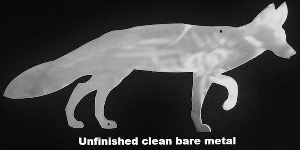 Wildlife Fox metal silhouette. Fox Wildlife Metal wall Art.  Fox Metal wall Hanging.