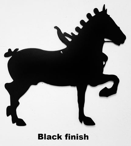 Draft Horse Metal Wall Art. Metal Draft Horse Wall Hanging