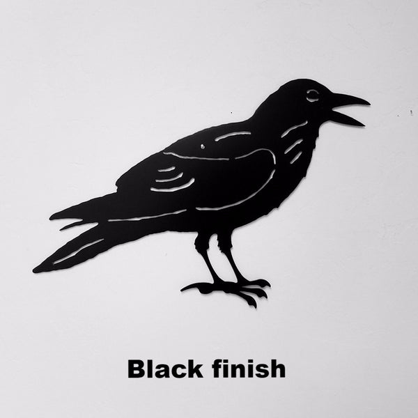 Crow or Raven metal wall art silhouette. Raven or Crow metal yard art silhouette 