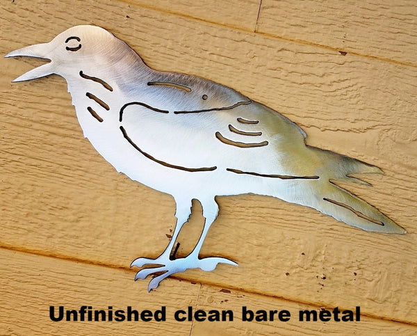 Raven or Crow metal wall art. Raven or Crow metal yard art silhouette 