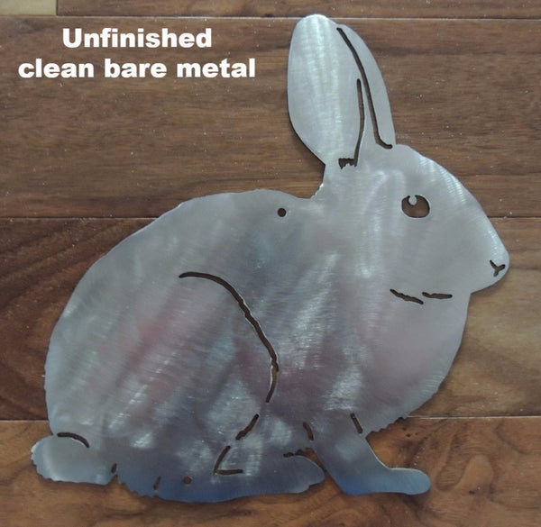 Rabbit metal wall art. Wildlife Rabbit wall hanging  horseflymetalart.com