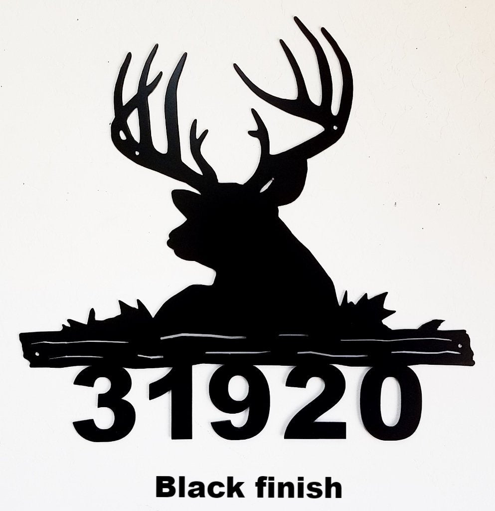 Metal Deer Address Sign Deer metal art House Number
