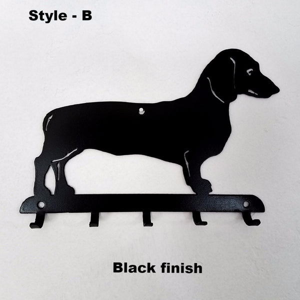 Metal Wiener Dog or  Dachshund Key Holder or Key Rack Dog Leash Rack horseflymetalart.com