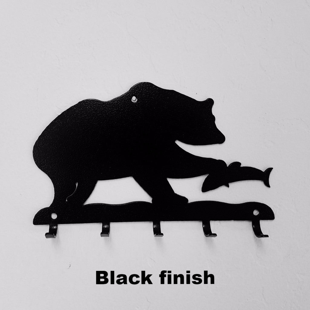 Bear & Fish metal key rack horseflymetalart.com