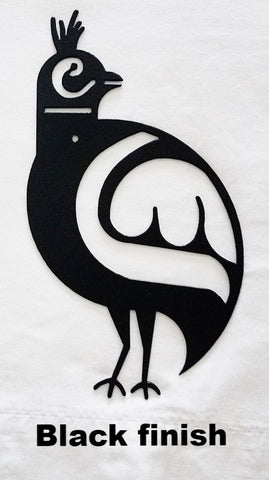 Native American Quail metal wall hangings. Quail Metal Wall Art