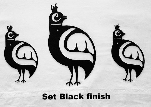 Quail Metal Wall Art. Native American Quail metal wall hangings