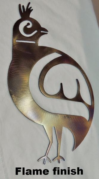 Native American Quail metal wall hangings