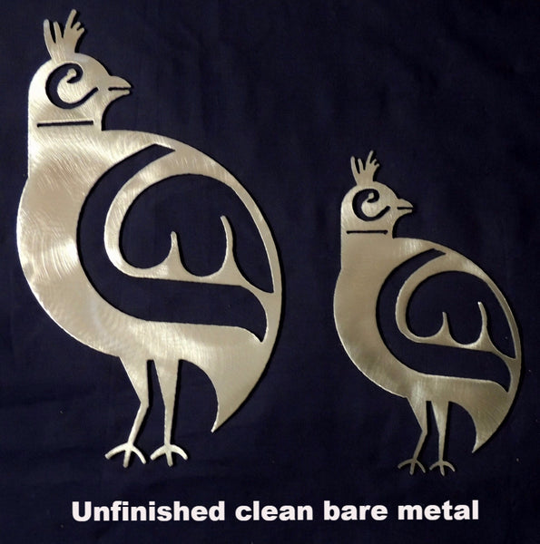 Mimbres Quail wall art. Native American Quail metal wall hangings. Quail Metal Wall Art