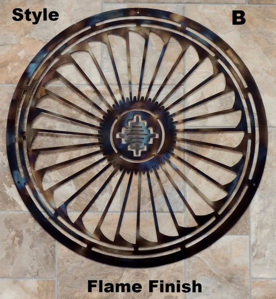 Mimbres Native American wall art design  horseflymetalart.com