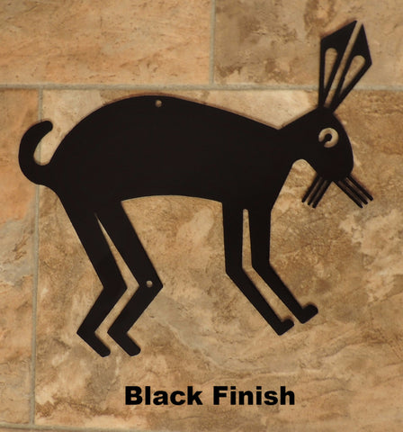 Mimbres Rabbit metal wall art. Southwest Rabbit wall hanging horseflymetal.com