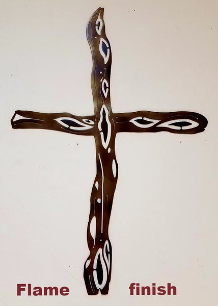 Cross metal wall art silhouette horseflymetalart.com