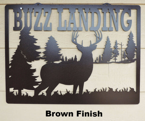 Ranch or Cabin Entrance sign horseflymetalart.com