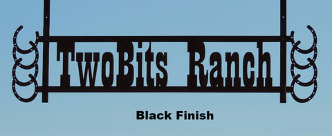 Ranch Sign Metal Entry Sign horseflymetalworks.com