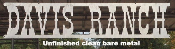 Custom metal Ranch or Barn sign Western Entry Sign horseflymetalworks.com