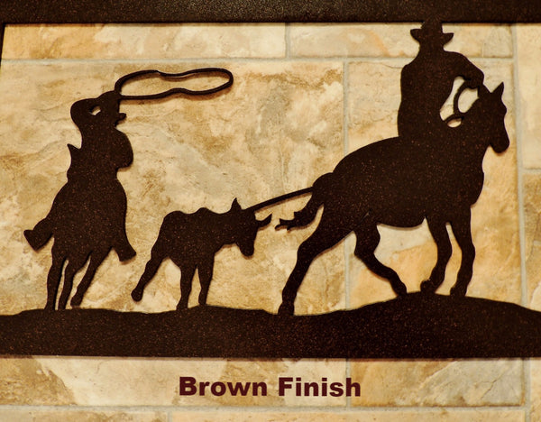 Team Ropers metal Ranch sign horseflymetalart.com