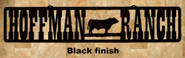 Metal Ranch Entry sign silhouette horseflymetalworks.com
